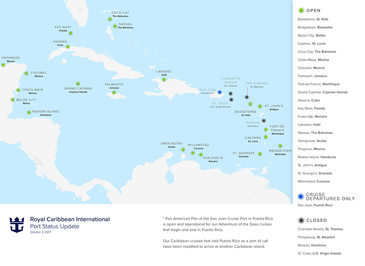 Royal Caribbean Post Hurricane Port Update